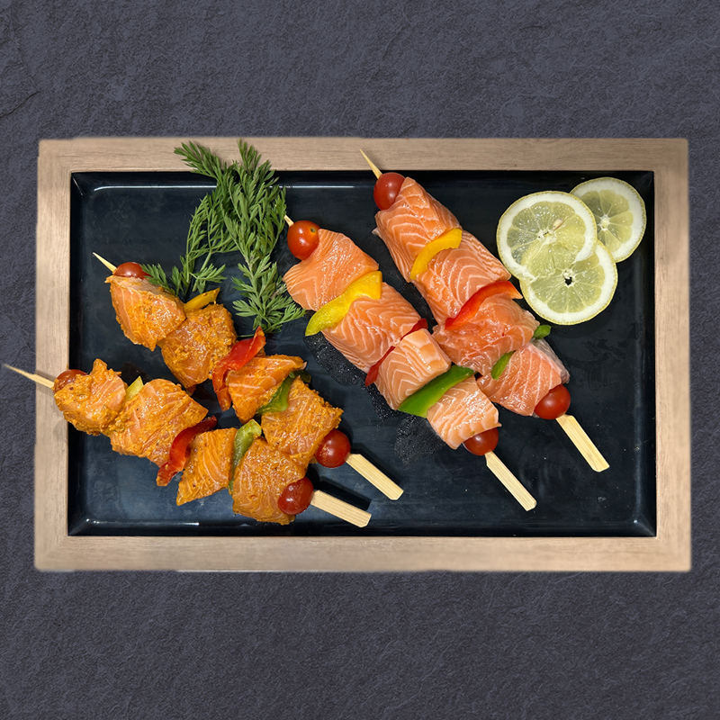 Mix saumon nature & saumon marinés à l'échalote - 4 pièces